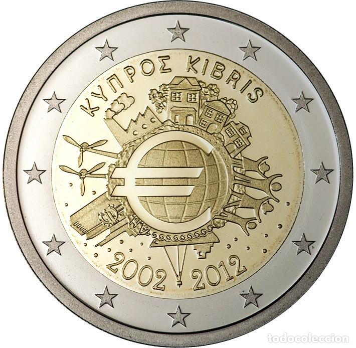 Euros: 2&euro; PROOF CHIPRE 2012 - X ANIV. EURO - Foto 1