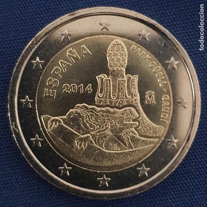 Euros: MONEDA 2 EUROS ESPA&Ntilde;A 2014 PARQUE GUELL - Foto 1