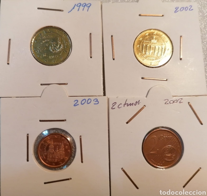Euros: LOTE DE 4 DE MONEDAS DE EURO