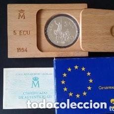 Euros: ESPA&Ntilde;A - PLATA - 5 ECU 1994 PLATA SC UNC CERVANTES DON QUIJOTE