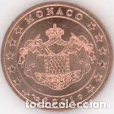 Euros: MONEDA 2 CTS MONACO 2001 - MUY BONITA - SIN CIRCULAR