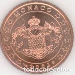 Euros: MONEDA 5 CTS MONACO 2001 - MUY BONITA - SIN CIRCULAR