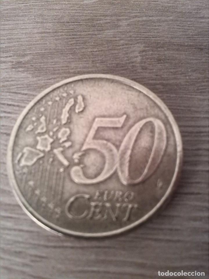 Euros: Moneda de 50 c&eacute;ntimos de Euro. 2002. Austria. - Foto 2