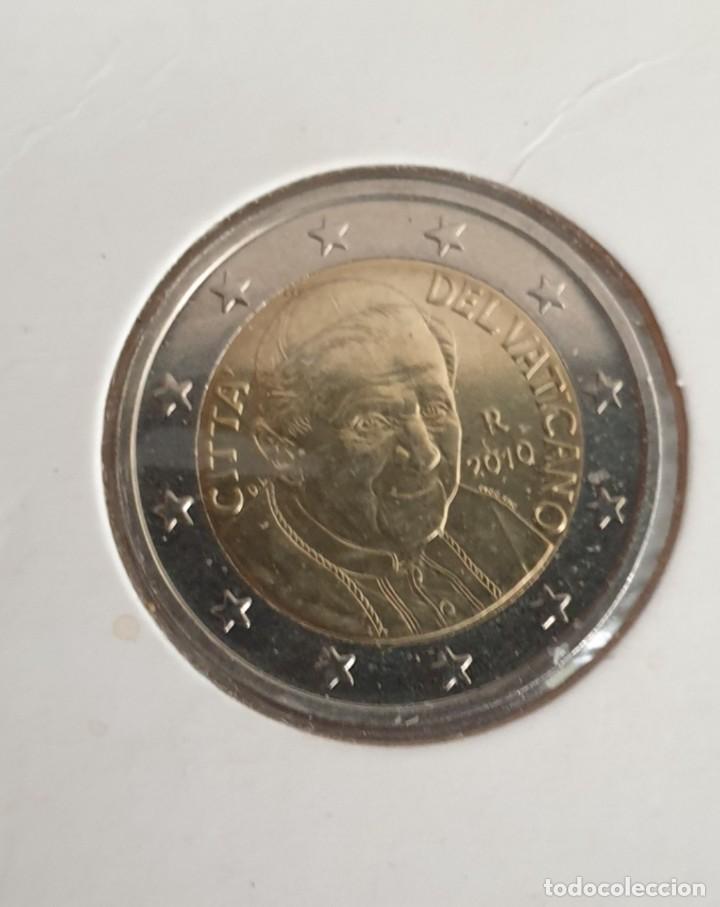 Euros: MONEDA 2 EUROS VATICANO 2010 - SIN CIRCULAR - Foto 1