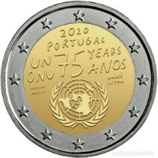 Euros: PORTUGAL 2020. MONEDA DE 2 EUROS CONMEMORATIVA DEL 75 ANIVERSARIO DE LA ONU. SIN CIRCULAR