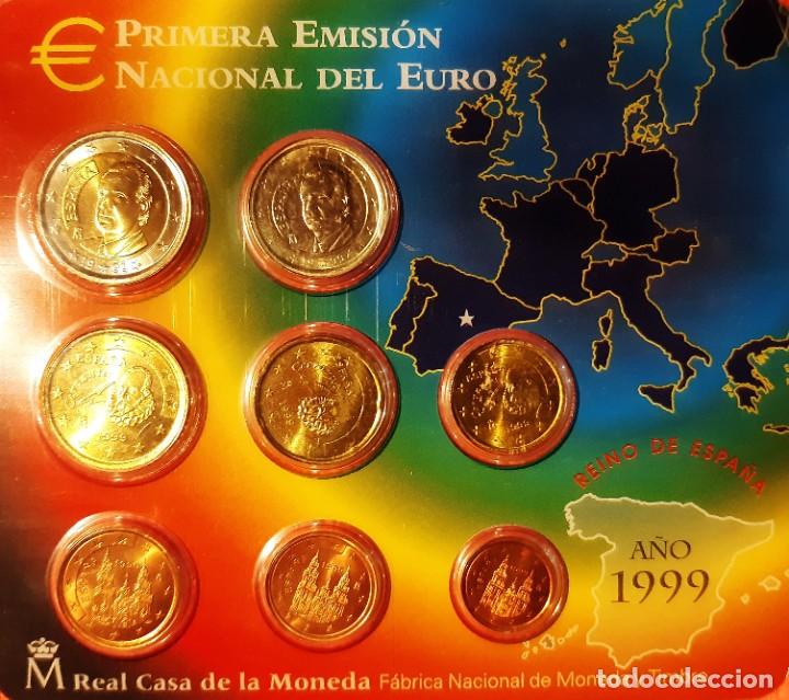 Euros: Blister Espa&ntilde;a 1999 BU - Foto 1