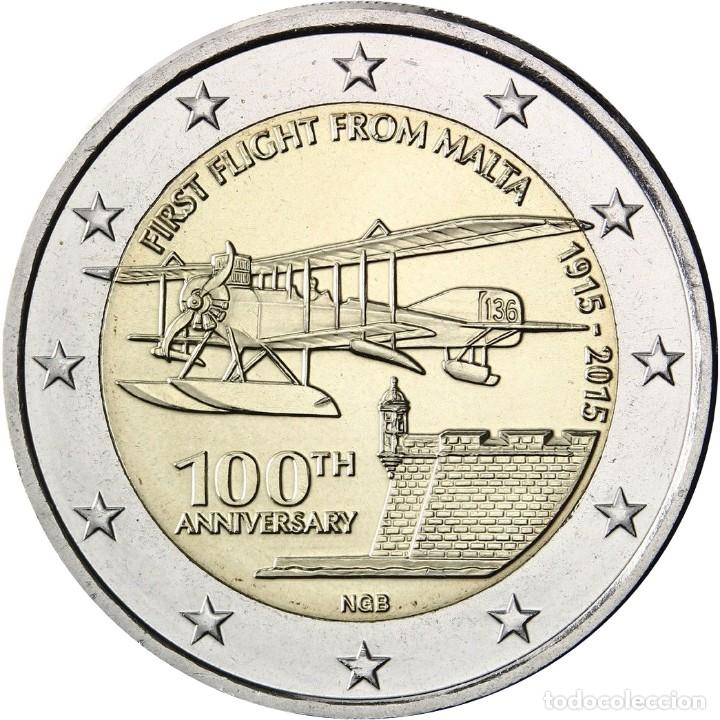 Euros: MONEDA 2 EUROS MALTA 2015 - FIRST FLIGHT - SIN CIRCULAR - Foto 1