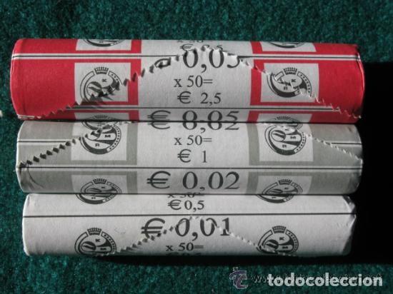 Euros: TRIO DE MONEDAS 1, 2 y 5 CTS BELGICA 2012 - SIN CIRCULAR