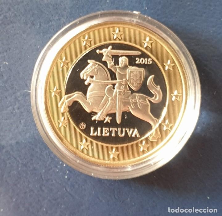Euros: MONEDA 1 EURO LITUANIA 2015 PROOF - EN CAPSULA - Foto 1