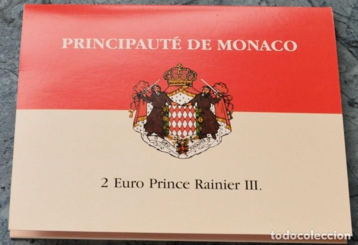 Euros: CARTERITA / BLISTER 2 EUROS MONACO 2003 - PRINCIPE RAINIERO III