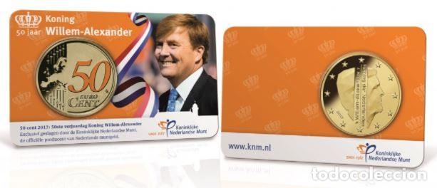 Euros: COINCARD 50 CTS HOLANDA 2017 - COLOREADA - Foto 1