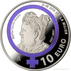 Euros: ESPAÑA MONEDA DE PLATA FNMT 10 EURO DIA INTERNACIONAL DE LA MUJER 2021 PROOF. Lote 273675108