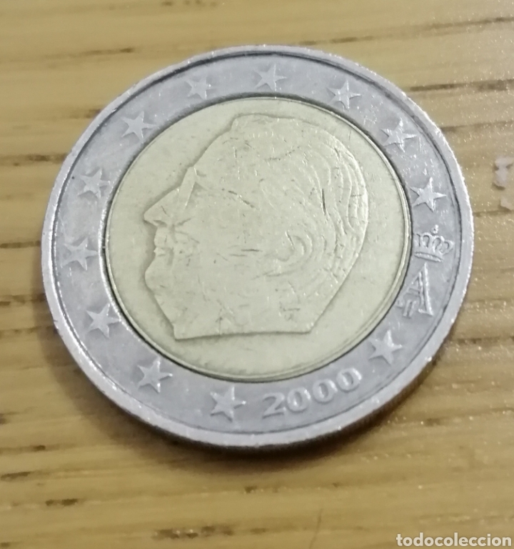 Euros: Moneda 2&euro; B&eacute;lgica 2000 circulada. - Foto 1