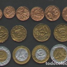 Euros: TOKENS PRE-EURO MINILAND SPAIN 8 COINS PLASTICO MINILAND. Lote 291190293