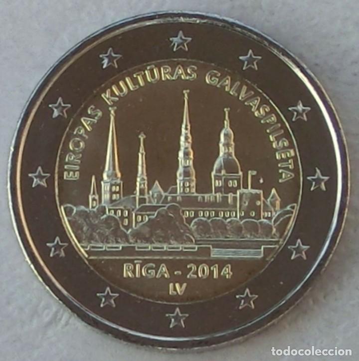 Euros: 2 euros Letonia 2014 Riga - Foto 1