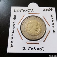 Euro: MONEDA 2 EUROS LETONIA AÑO 2014 MBC ENCARTONADA. Lote 362927880
