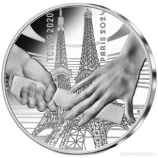 Euros: FRANCIA 10 EURO PLATA 2021 JUEGOS OLIMPICOS PARIS 2024 TOKIO-PARIS PROOF CON CAJA. Lote 323353263