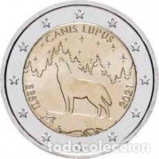 Euros: ESTONIA 2021. 2 EUROS. EL LOBO, ANIMAL NACIONAL DE ESTONIA. (SC). Lote 387968204