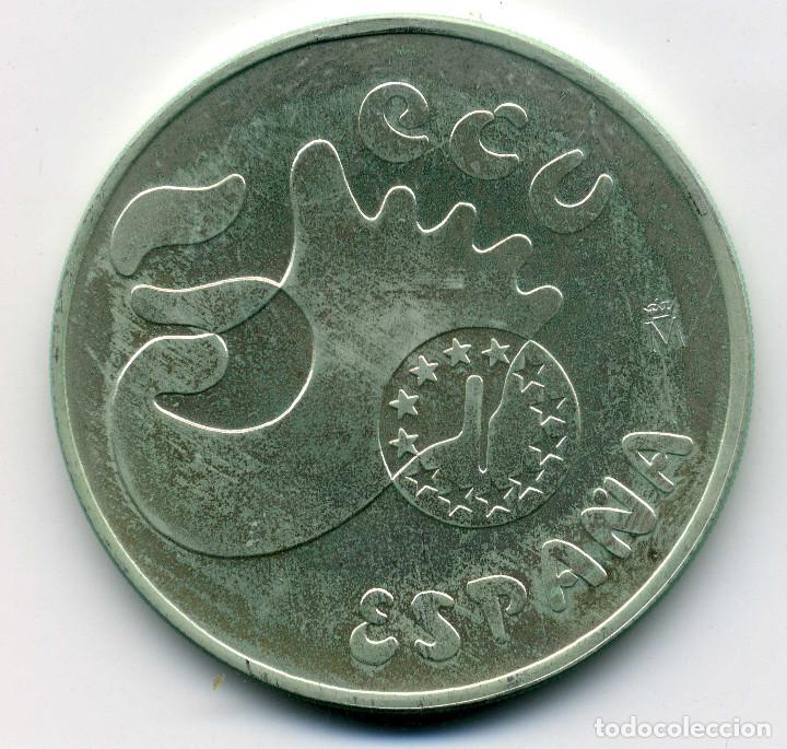 Euros: 5 ECU A&Ntilde;O 1990 FDC PLATA - Foto 2