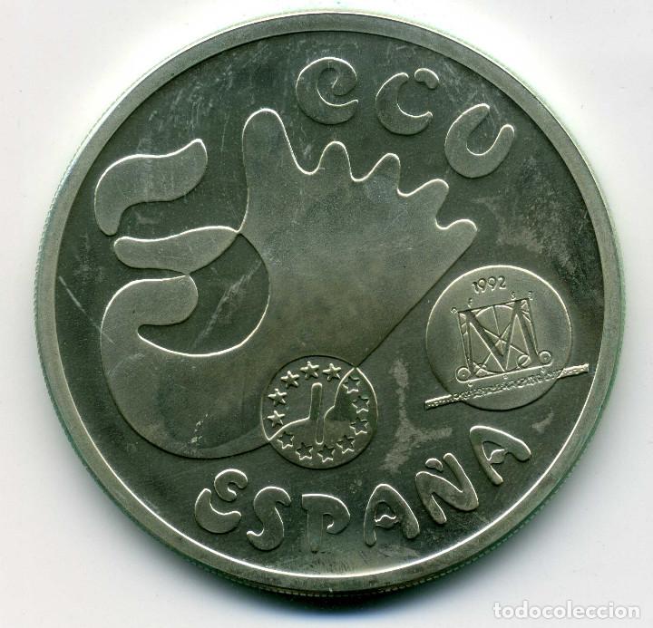 Euros: 5 ECU A&Ntilde;O 1992 FDC PLATA - Foto 2