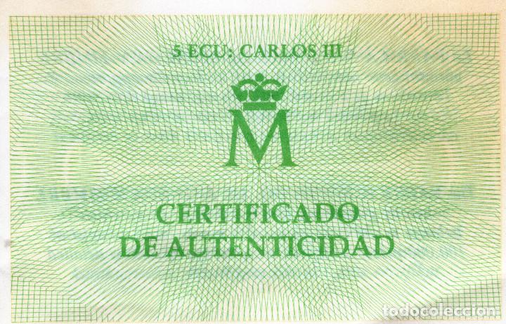 Euros: 5 ECU A&Ntilde;O 1992 FDC PLATA - Foto 3