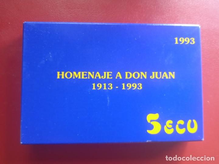 Euros: 5 Ecu de plata 1993 Homenaje a Don Juan. En estuche + certificado