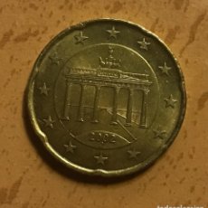Euros: 20 CÉNTIMOS DE EURO DE ALEMANIA. AÑO 2002 CECA J. Lote 340705123