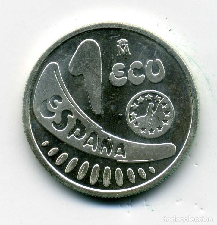 Euros: 1 ECU A&Ntilde;O 1989 FDC PLATA - Foto 2