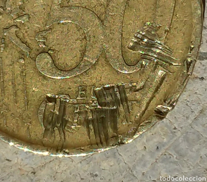 Euros: Moneda Euro 50 C&eacute;ntimos con Error de Acu&ntilde;aci&oacute;n - Foto 2