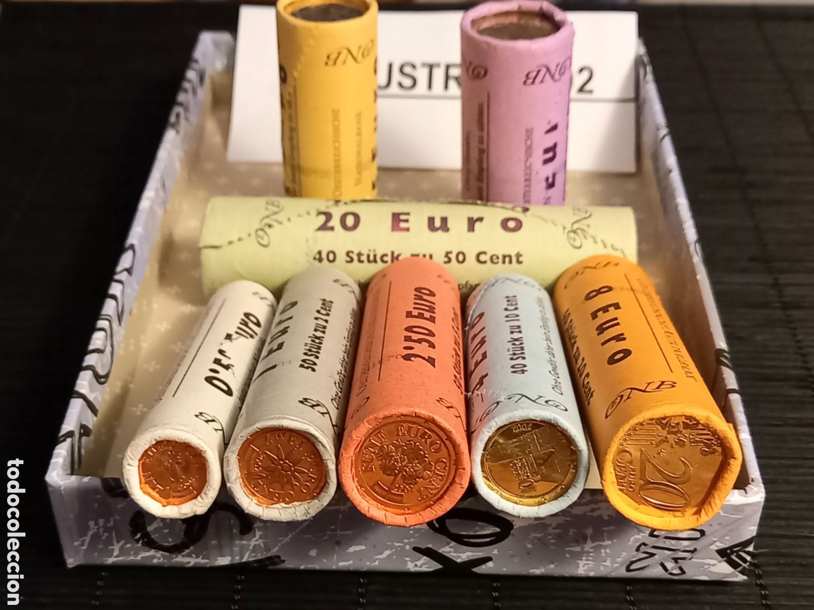 Euros: AUSTRIA 2002. 8 rollos 1c-2&euro; sin circular. - Foto 2