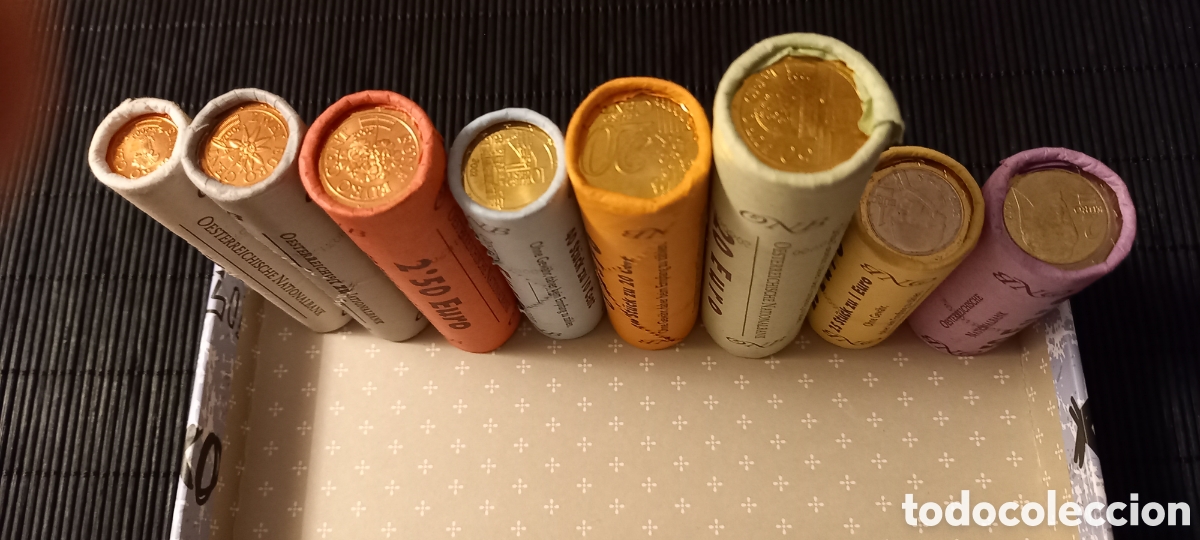 Euros: AUSTRIA 2002. 8 rollos 1c-2&euro; sin circular. - Foto 4