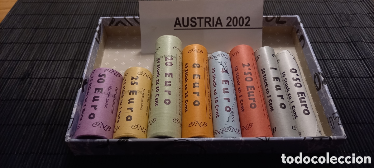 Euros: AUSTRIA 2002. 8 rollos 1c-2&euro; sin circular. - Foto 7