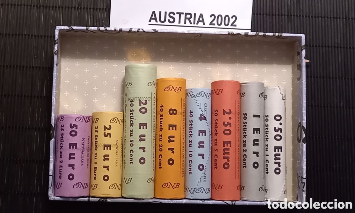 Euros: AUSTRIA 2002. 8 rollos 1c-2&euro; sin circular. - Foto 8