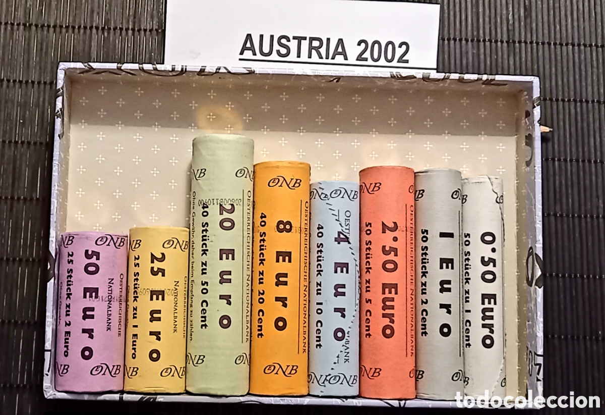 Euros: AUSTRIA 2002. 8 rollos 1c-2&euro; sin circular. - Foto 9
