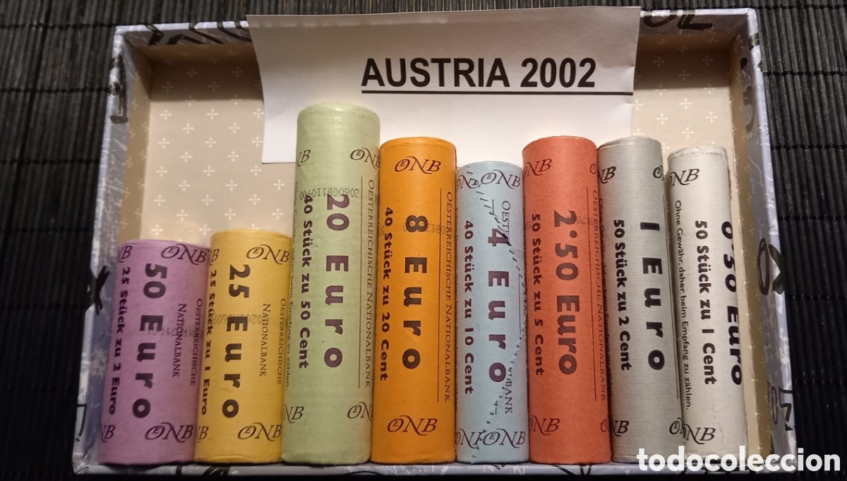 Euros: AUSTRIA 2002. 8 rollos 1c-2&euro; sin circular. - Foto 10