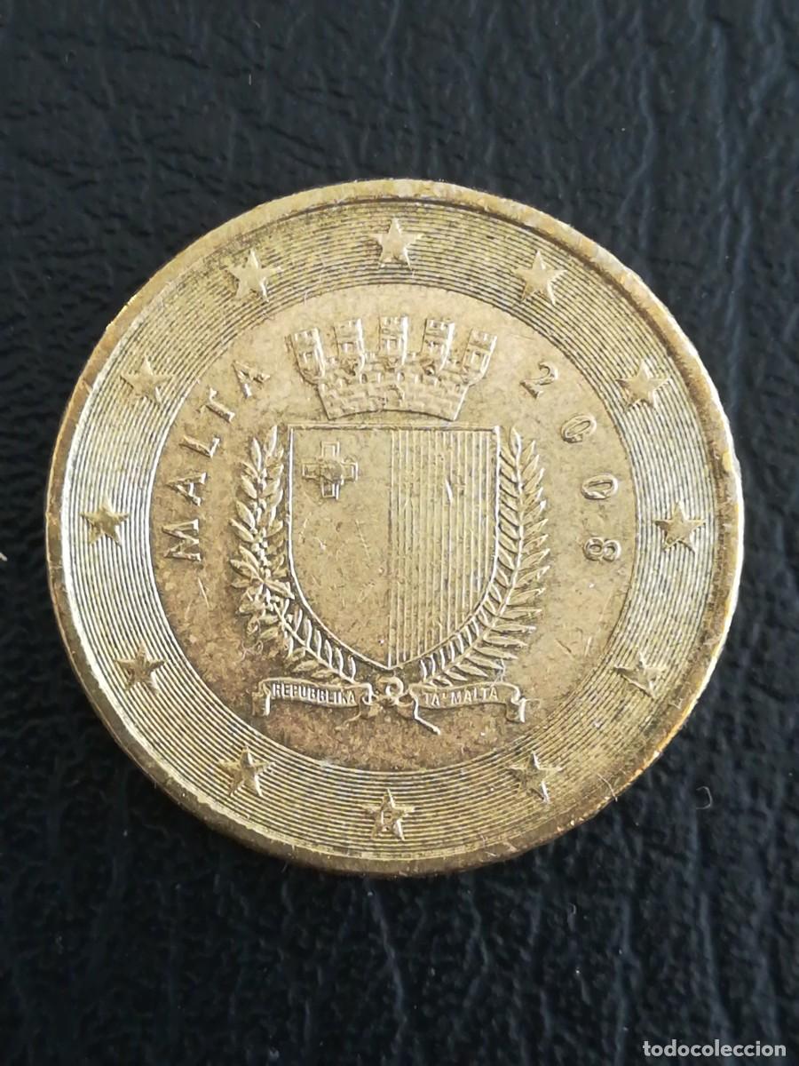 Euros: Moneda 50 eurocent Malta 2008 - Foto 1
