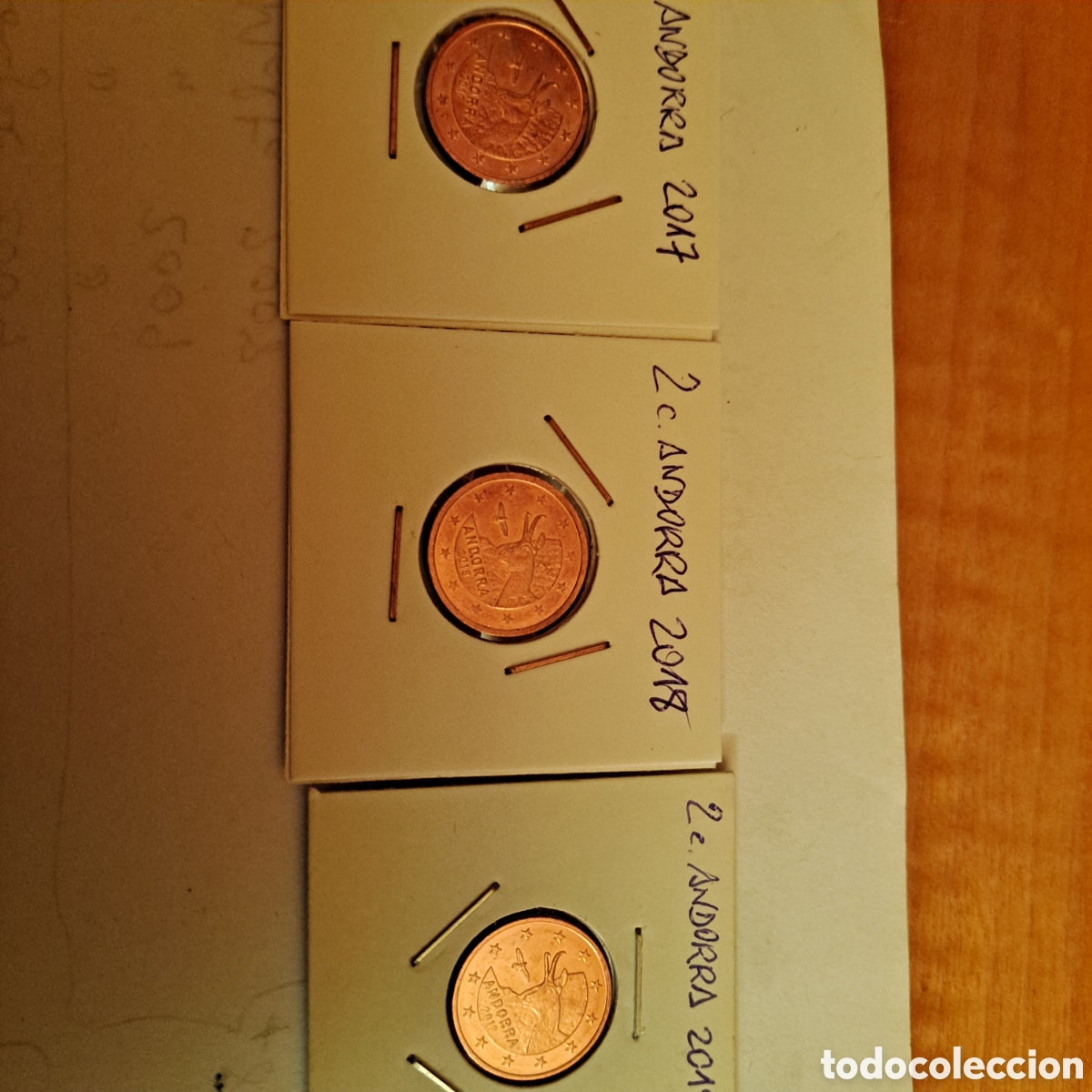 Euros: Las 3 monedas de 2 c Andorra , 2017 a 2019 - Foto 1