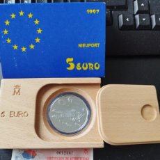 Euros: 5 EURO 1997: NIEUPORT / PLATA - CAJA + CERTIFICADO. Lote 376251184
