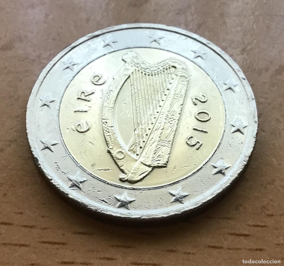 Euros: 2 euros de Irlanda. A&ntilde;o 2015