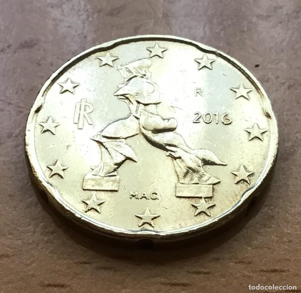 Euros: 20 c&eacute;ntimos de euro de Italia. A&ntilde;o 2016