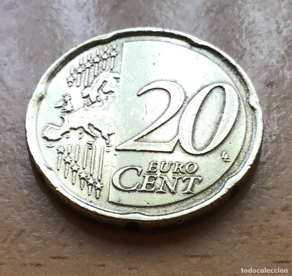 Euros: 20 c&eacute;ntimos de euro de Malta. A&ntilde;o 2008 - Foto 2