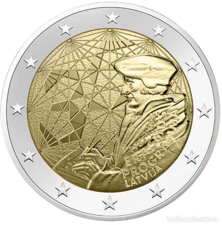 Euros: MONEDA 2 EUROS LETONIA 2022 - PROGRAMA ERASMUS - SIN CIRCULAR - Foto 1