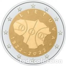 Euros: LITUANIA 2022. 2 EUROS. 100 AÑOS DE BALONCESTO EN LITUANIA. SC. Lote 387967954