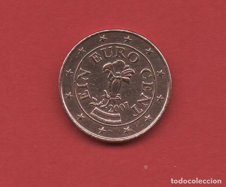 Euros: 1 CENTIMO DE EURO DE AUSTRIA CECA 2007 CIRCULADO - Foto 1