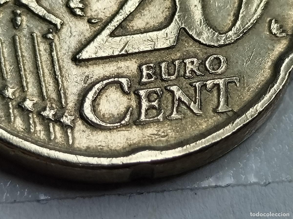 Euros: 10-01729 HOLANDA 20 CENT &euro; -2001 DOBLE IMPRESI&Oacute;N - Foto 3