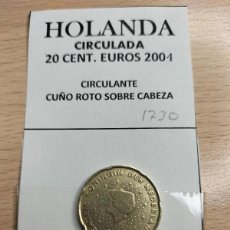 Euros: 10-01730 HOLANDA 20 CENT € -2004 - CUÑO ROTO CABEZA. Lote 389366729