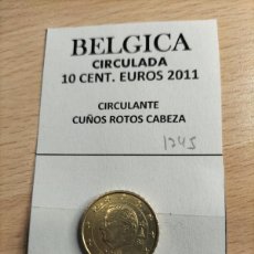Euros: 10-01745 BELGICA 10 CENT € -2011- CUÑO ROTO CABEZA. Lote 389632194