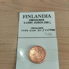 Euros: 10-01768 FINLANDIA 5 CENT € -2001 CUÑO ROTO 5 Y ESPADA. Lote 389633229