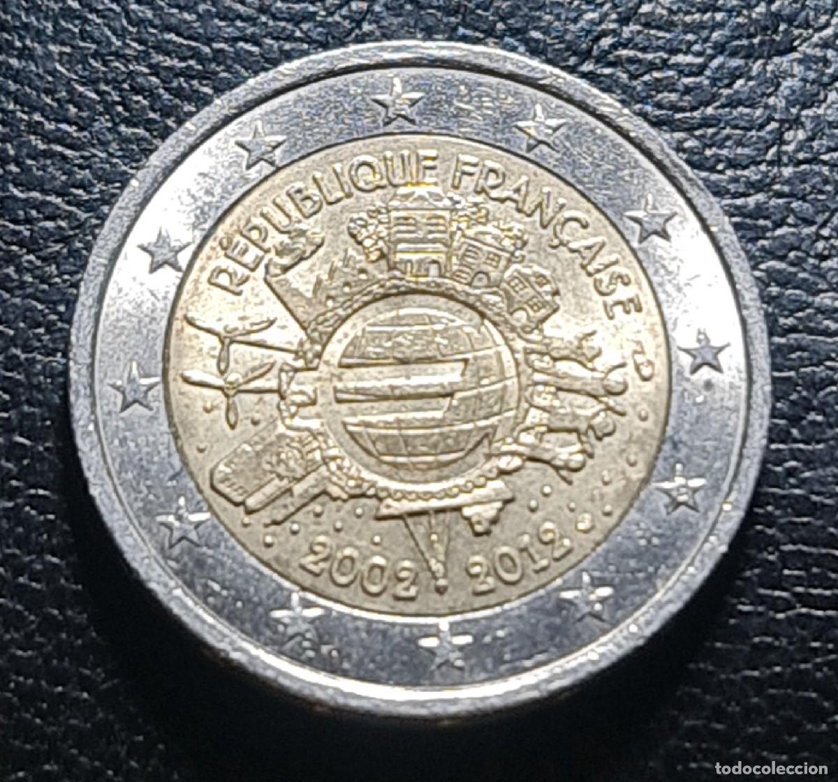 Euros: Francia 2012 2 euros conmemorativos moneda tye 10 a&ntilde;os circulaci&oacute;n euro