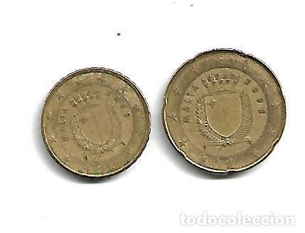 Euros: MONEDAS DE MALTA DE 0,10 Y 0,20 &euro; DE 2008 - Foto 1